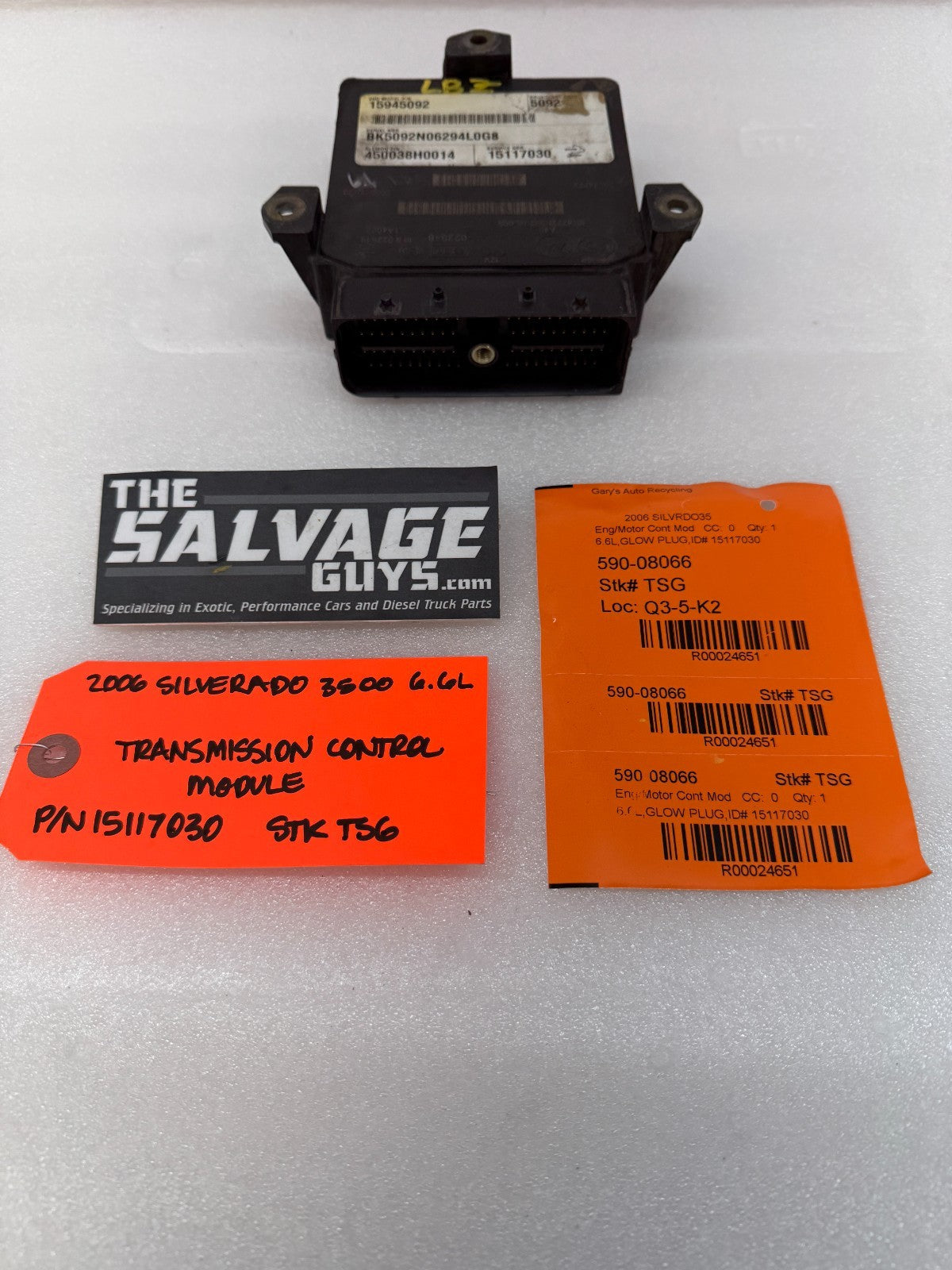 06 07 08 GMC SIERRA ALLISON A40 TRANSMISSION CONTROL MODULE TCM TCU A40 15117030