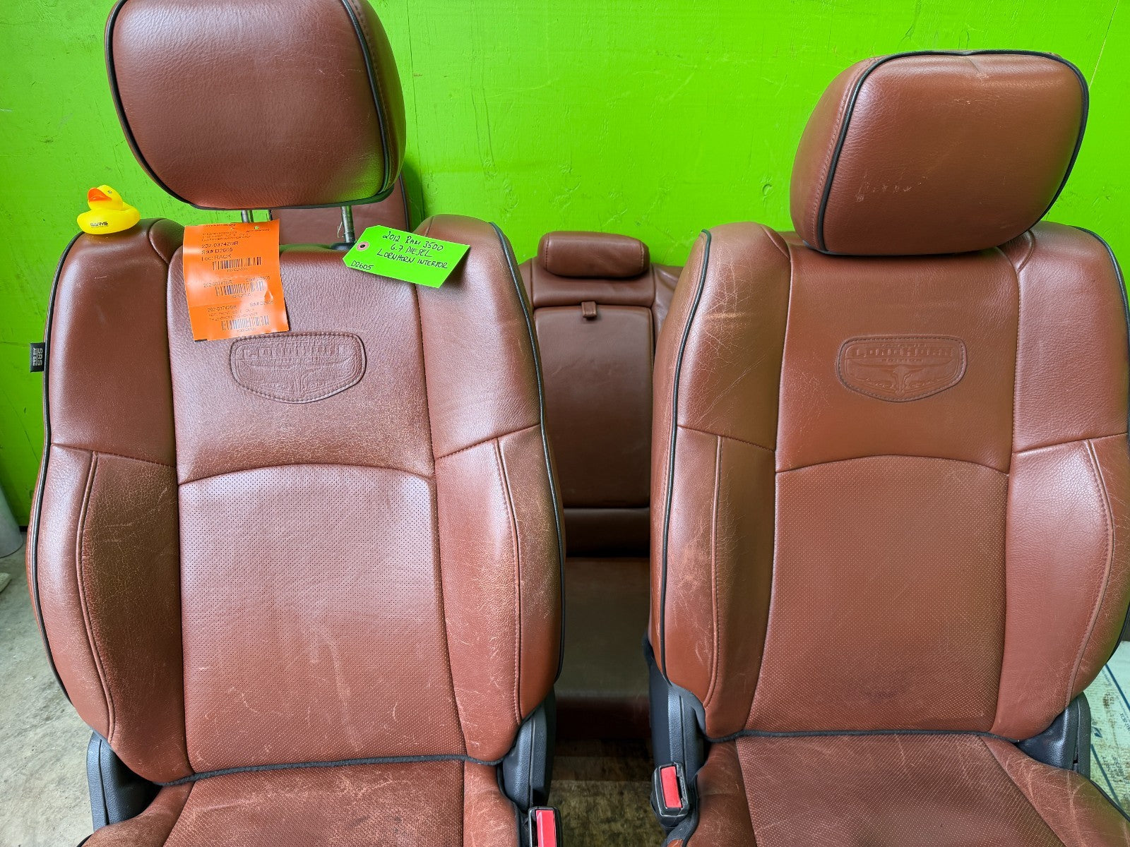 10 11 12 DODGE RAM 2500 3500 LONGHORN FRONT REAR SEATS CONSOLE LID