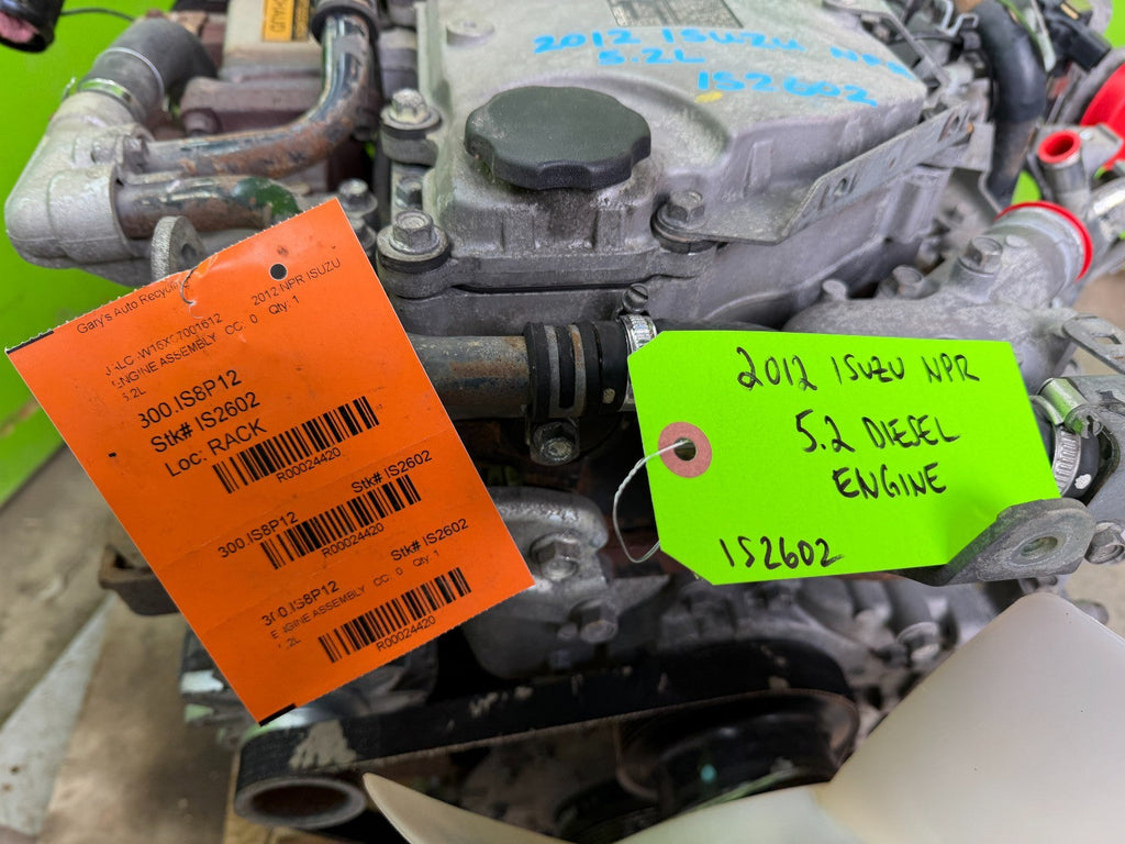 12 ISUZU NRR NPR NQR 5.2 COMPLETE ENGINE MOTOR ASSEMBLY 4HK1TC 130k!!