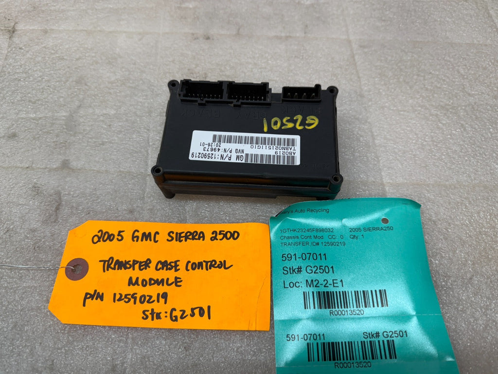 03-06 GMC SIERRA SILVERADO 2500 3500 TRANSFER CASE CONTROL MODULE 12590219