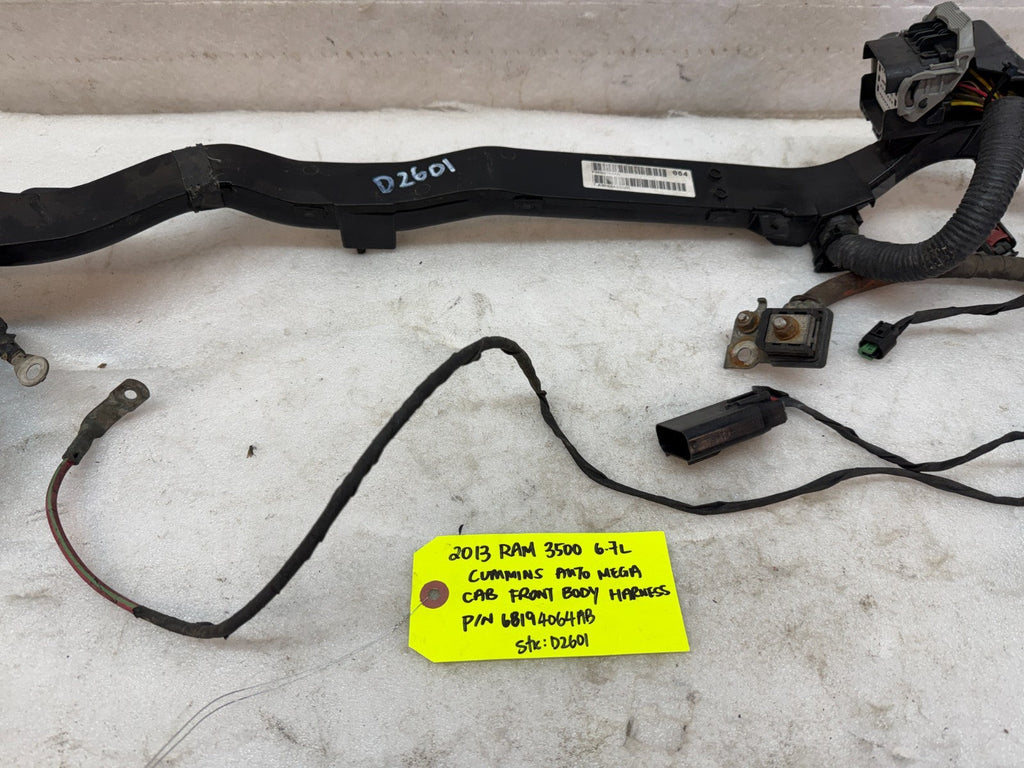 13 RAM 2500 3500 6.7 OEM DASH FIREWALL WIRING HARNESS LOOM P68194064AB 13-18