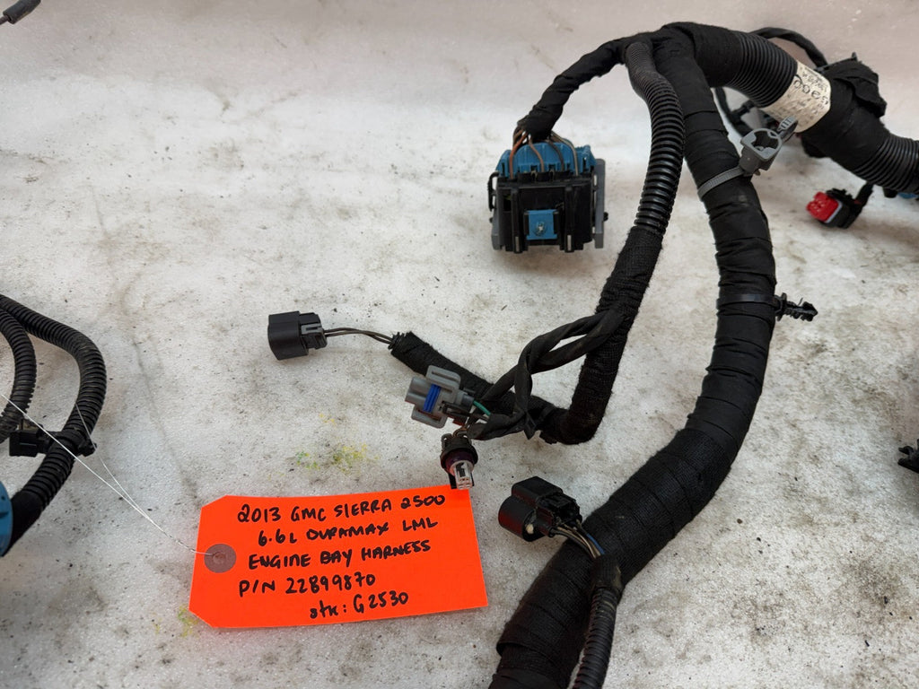 13 GMC SIERRA CHEVROLET SILVERADO 3500HD DURAMAX 6.6 LML ENGINE WIRING HARNESS