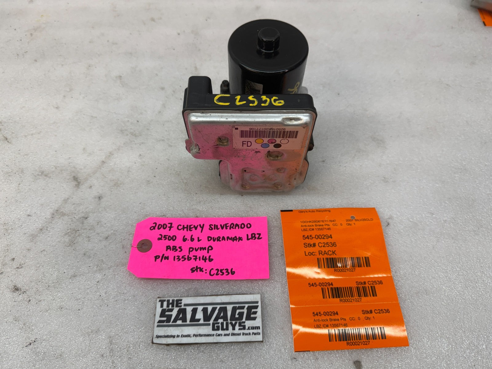 03-07 Chevrolet GMC SILVERADO 2500 6.6 ABS ANTI LOCK BRAKE PUMP MODULE 13567146