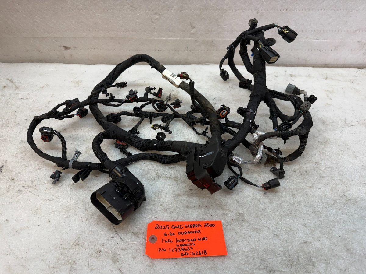 2025 GMC Sierra 3500HD 6.6L Duramax Left Injector Wiring Harness OEM 12739522