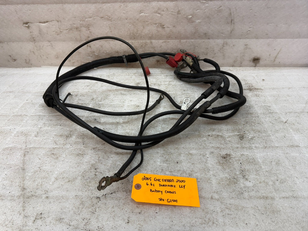 04 05 GMC CHEVROLET SILVERADO 2500HD 3500HD 6.6 LLY OEM BATTERY CABLES