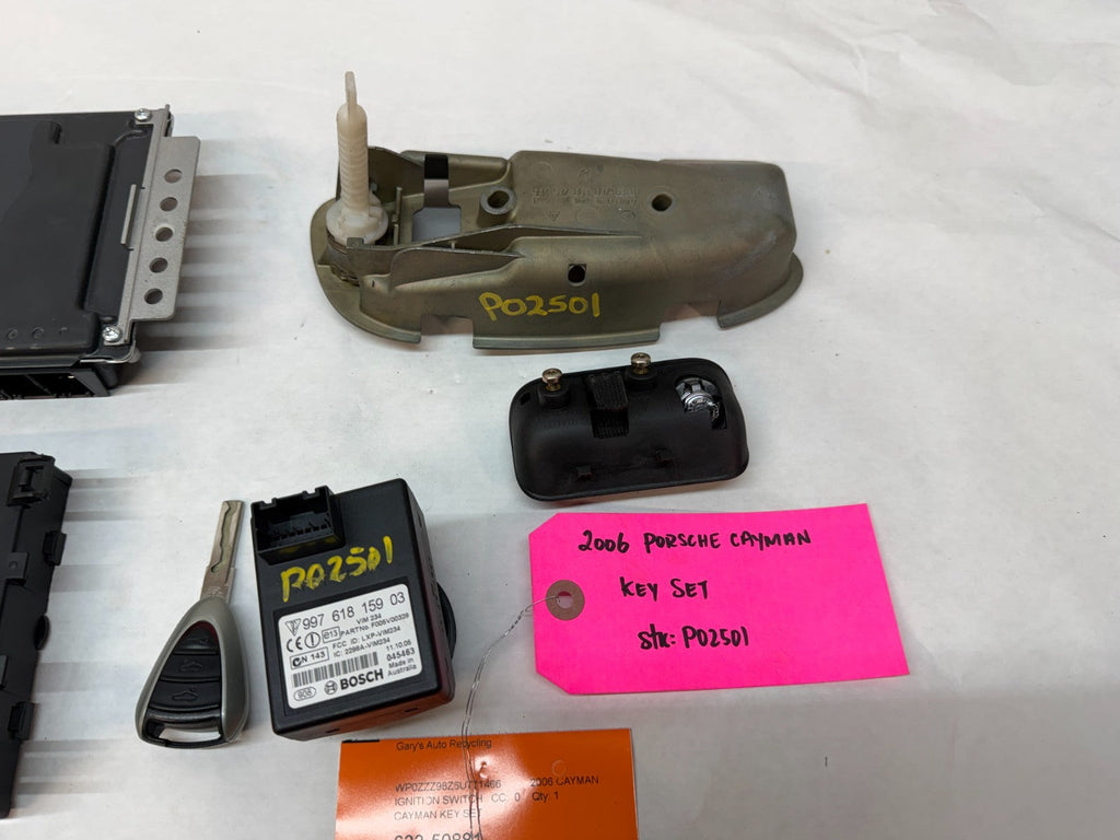 06 07 08 PORSCHE CAYMAN S 987 3.4 ENGINE COMPUTER ECU ECM DME KEY 99761860102