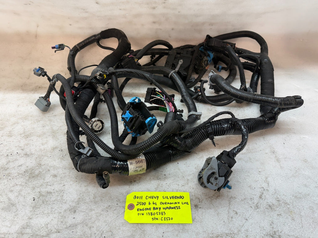 11 GMC SIERRA CHEVROLET SILVERADO 3500HD DURAMAX 6.6 LML ENGINE WIRING HARNESS
