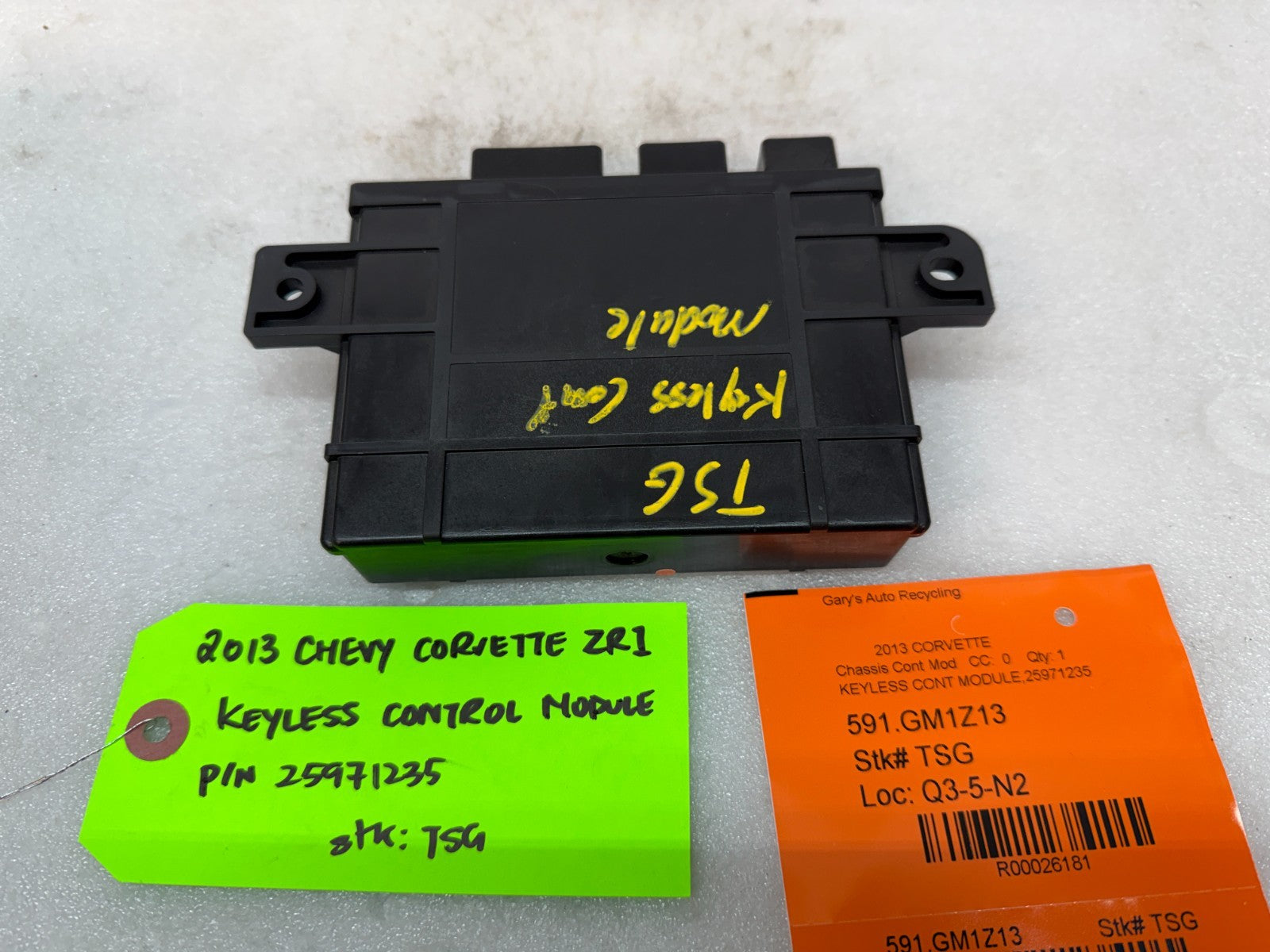 10-13 CHEVROLET CORVETTE C6 OEM ZR1 KEYLESS ENTRY CONTROL MODULE 25971235