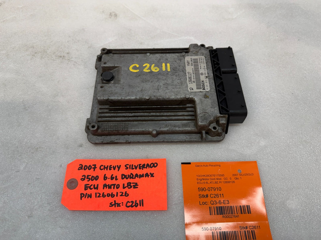 06 07 Chevrolet GMC 2500HD DURAMAX 6.6 LBZ ECM ECU ENGINE COMPUTER 12606126