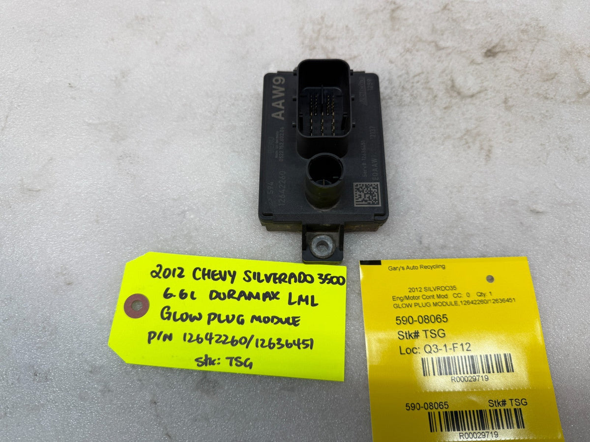 11-14 GMC CHEVROLET SILVERADO 3500HD 6.6 LML OEM GPM GLOW PLUG MODULE 12654071