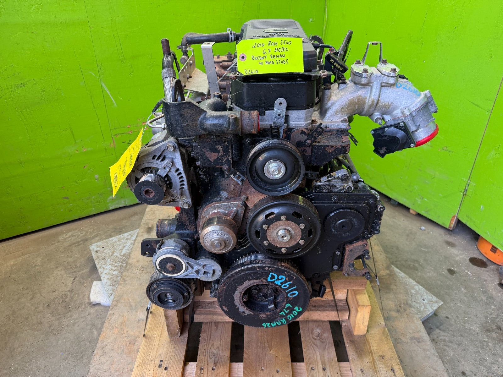 10 11 12 DODGE RAM 2500 3500 6.7 CUMMINS TURBO DIESEL ENGINE MOTOR REMAN STUDDED