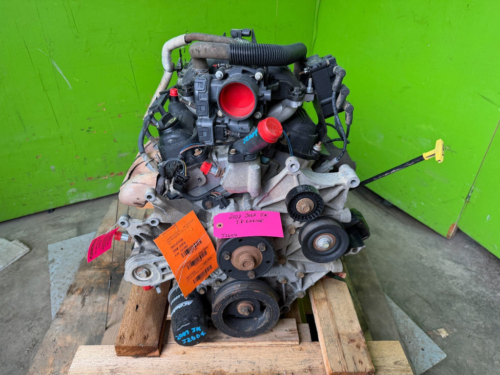 07 JEEP WRANGLER JK 3.8 COMPLETE ENGINE MOTOR ASSEMBLY 07-11