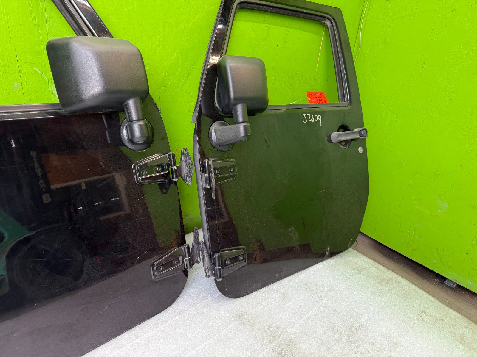 07-18 JEEP WRANGLER JK OEM FULL HARD DOORS BLACK WITH DOOR PANELS MIRROR PX8