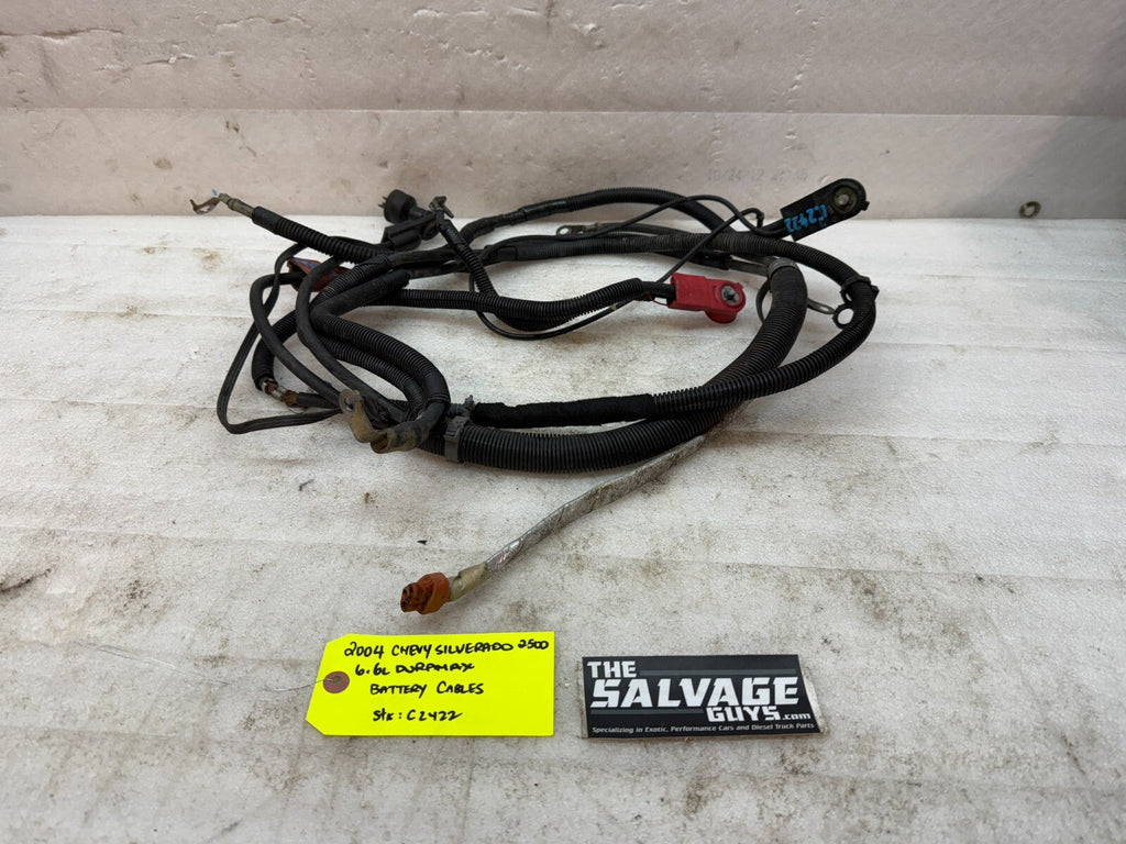 04 05 GMC CHEVROLET SILVERADO 2500HD 3500HD 6.6 LLY OEM BATTERY CABLES