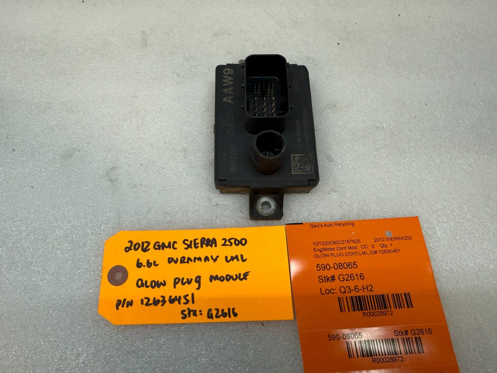 10-12 GMC SIERRA 3500 6.6L DURAMAX LGH LML GLOW PLUG CONTROL MODULE OEM 12636451
