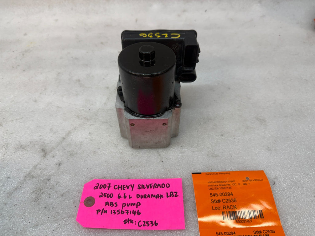 03-07 Chevrolet GMC SILVERADO 2500 6.6 ABS ANTI LOCK BRAKE PUMP MODULE 13567146