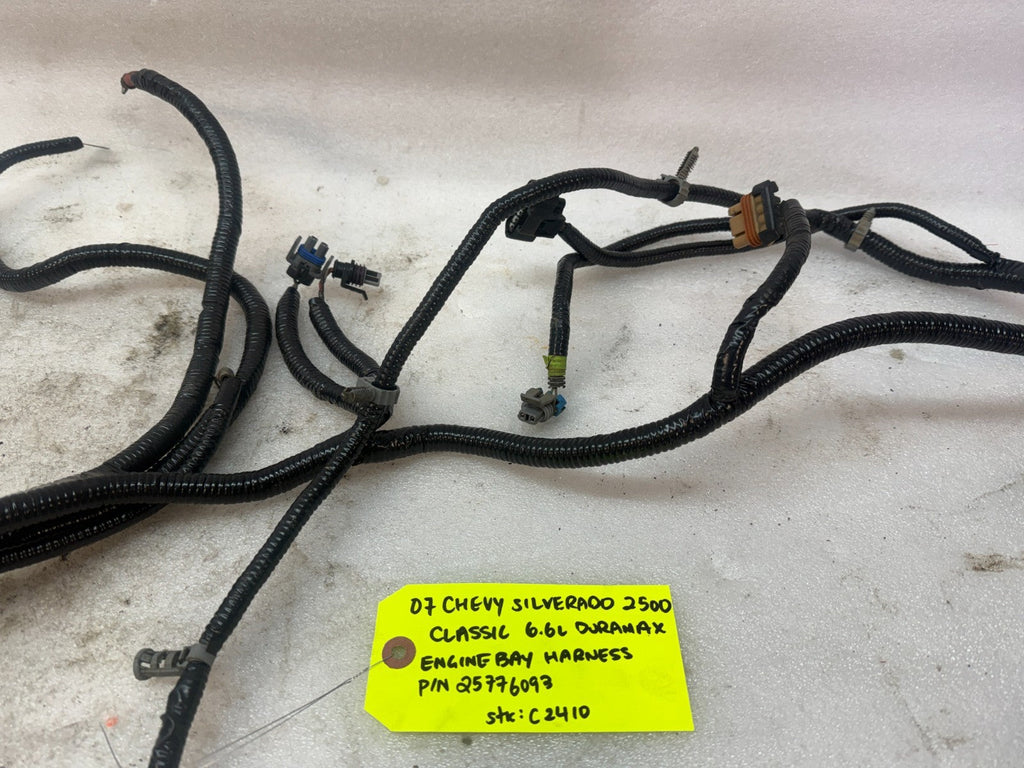 06 07 GMC CHEVROLET 2500HD DURAMAX 6.6 LBZ ENGINE BAY MOTOR WIRING HARNESS LOOM