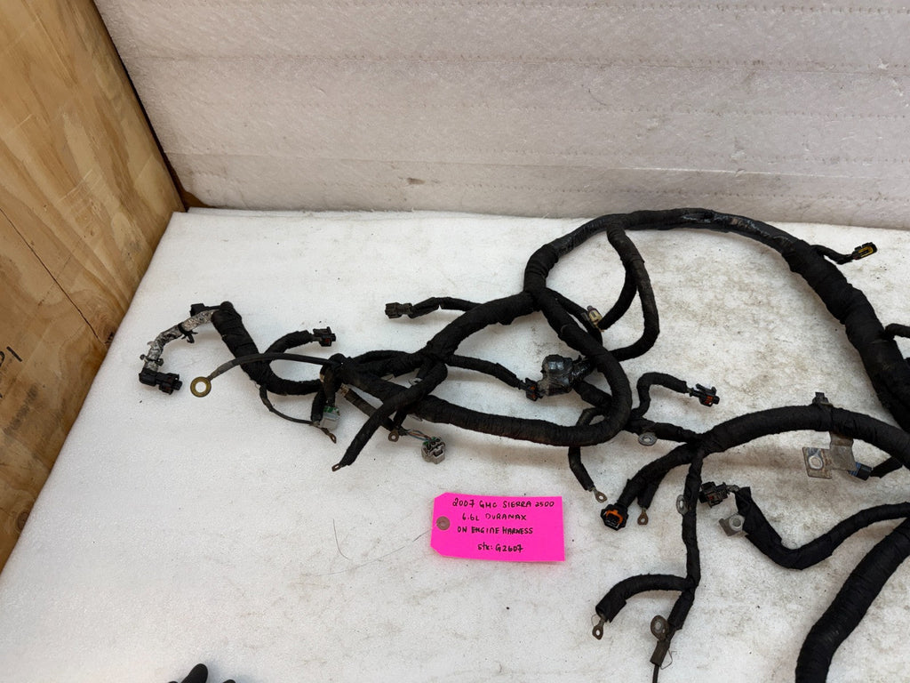06 07 GMC CHEVROLET 2500HD DURAMAX 6.6 LBZ ENGINE MOTOR WIRING HARNESS LOOM