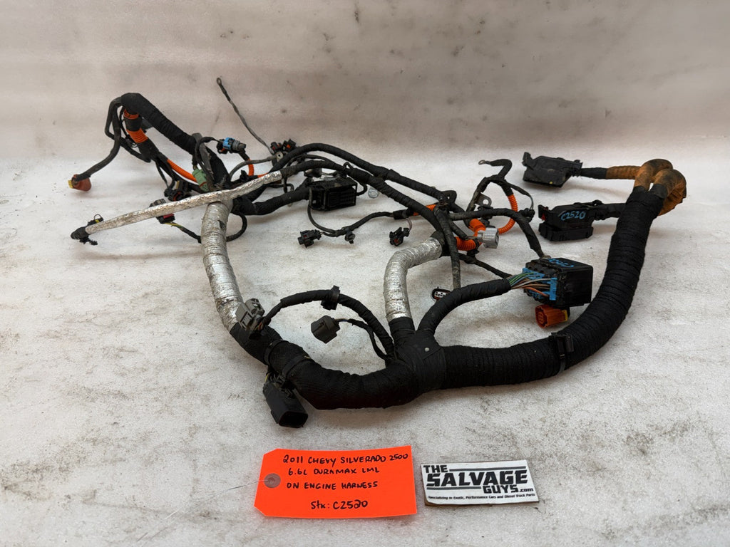 11 GMC SIERRA CHEVROLET SILVERADO 3500HD DURAMAX 6.6 LML ENGINE WIRING HARNESS