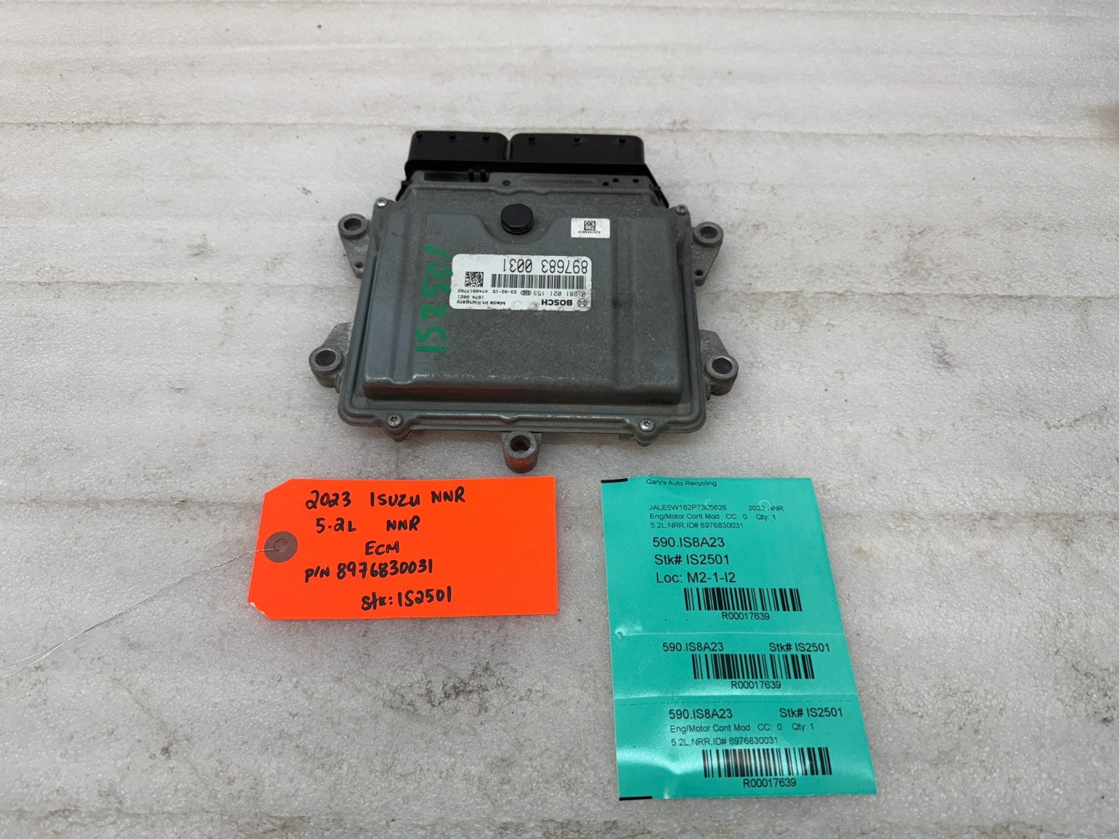 23 ISUZU NRR NPR 5.2L DIESEL EMMISIONS DEF CONTROL MODULE 8976830031