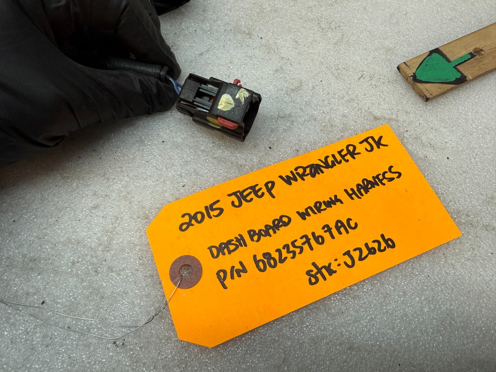 15 JEEP WRANGLER JK 3.6 DASH GAUGE WIRING HARNESS LOOM P68235767AC