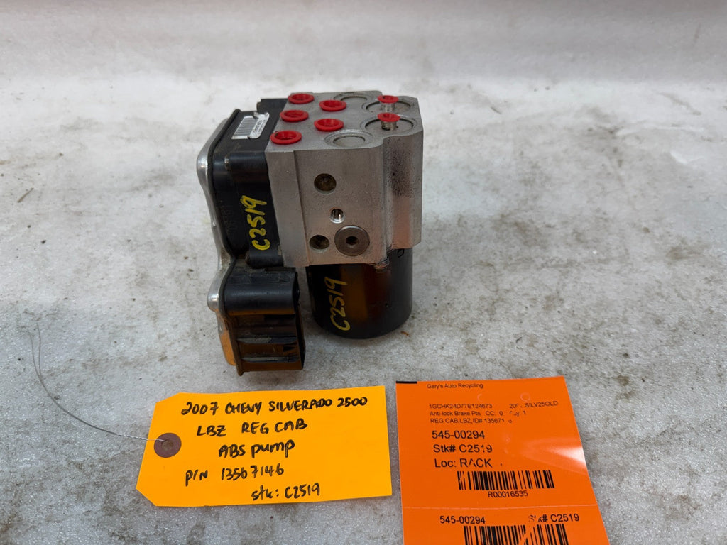 03-07 Chevrolet GMC SILVERADO 2500 6.6 ABS ANTI LOCK BRAKE PUMP MODULE 13567146