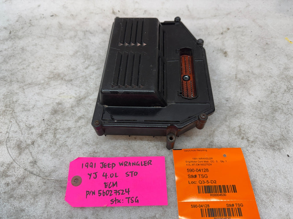 91 92 93 94 95 JEEP WRANGLER YJ 4.0 ENGINE COMPUTER ECM ECU 56027524