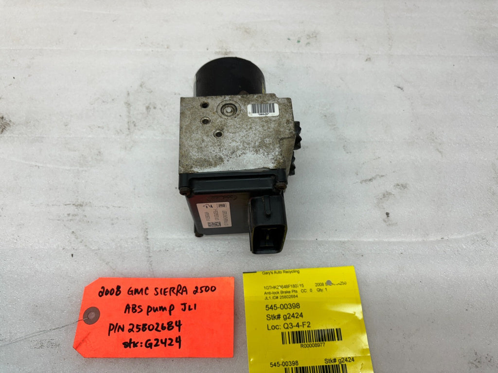 07-10 Chevrolet GMC 2500HD 3500 SIERRA DURAMAX ABS ANTI LOCK BRAKE PUMP 25802684