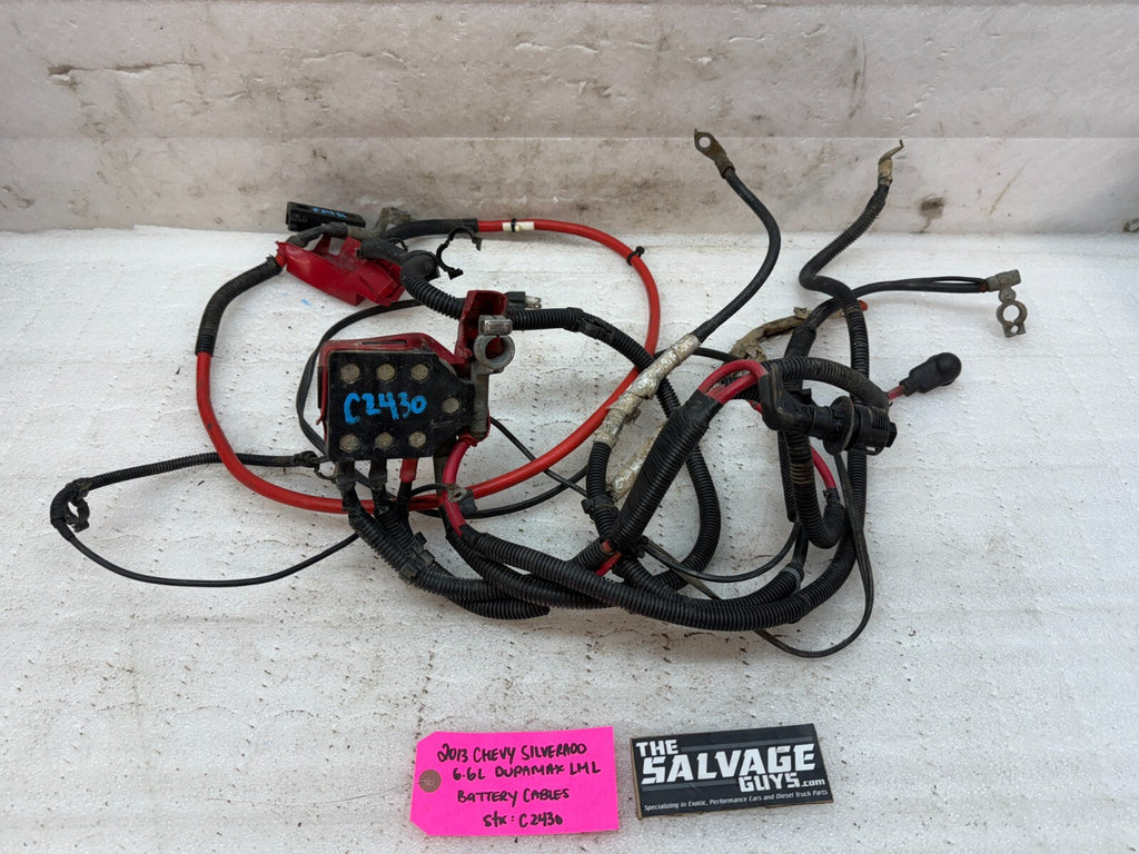 11-14 GMC CHEVROLET SILVERADO 2500HD 3500HD 6.6 LML OEM POSITIVE BATTERY CABLES