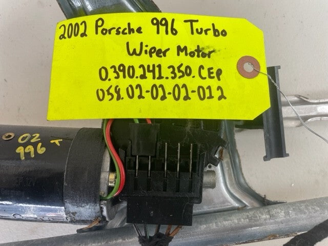 02 PORSCHE 996TT 996 OEM FRONT WINDSHIELD WIPER MOTOR TRANSMISSION 01-05 69K!!