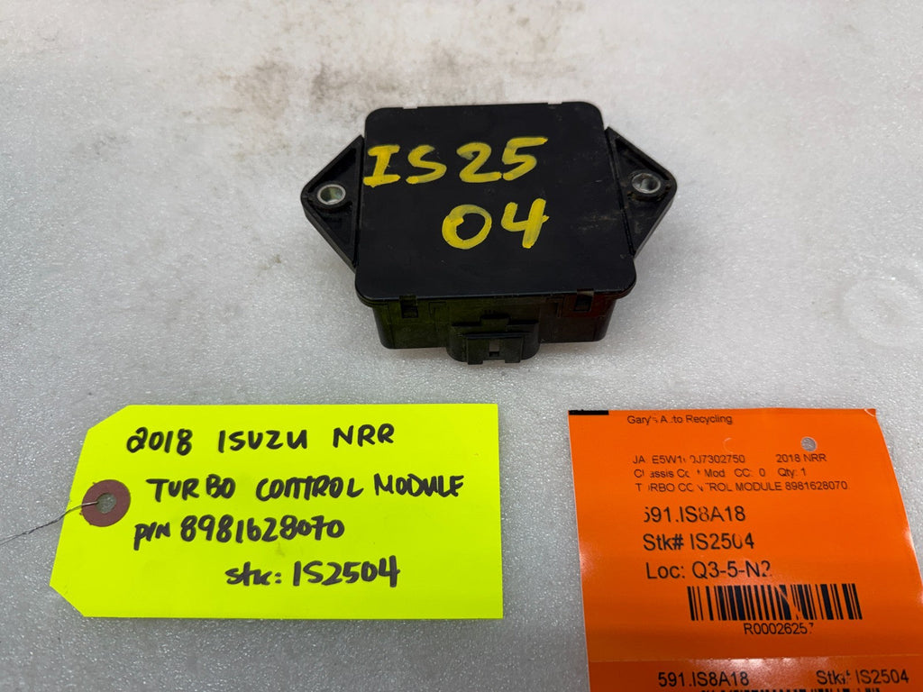 18 ISUZU NRR NPR NQR 5.2 4HK1-TC TURBO CONTROL MODULE 8981628070