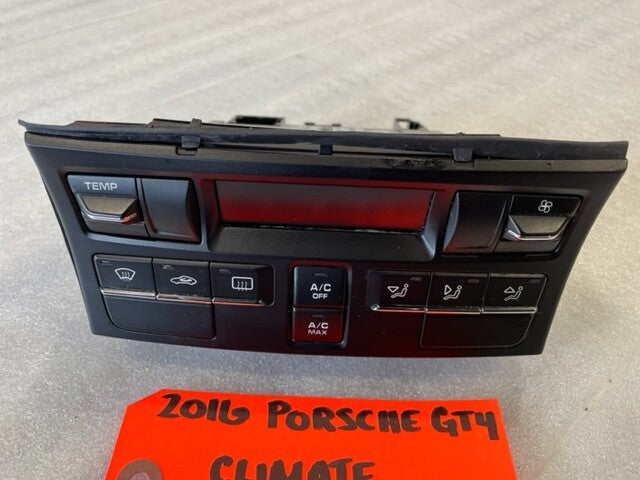 16 PORSCHE CAYMAN GT4 718 HEATER AC CLIMATE CONTROL PANEL 98165320116 18K