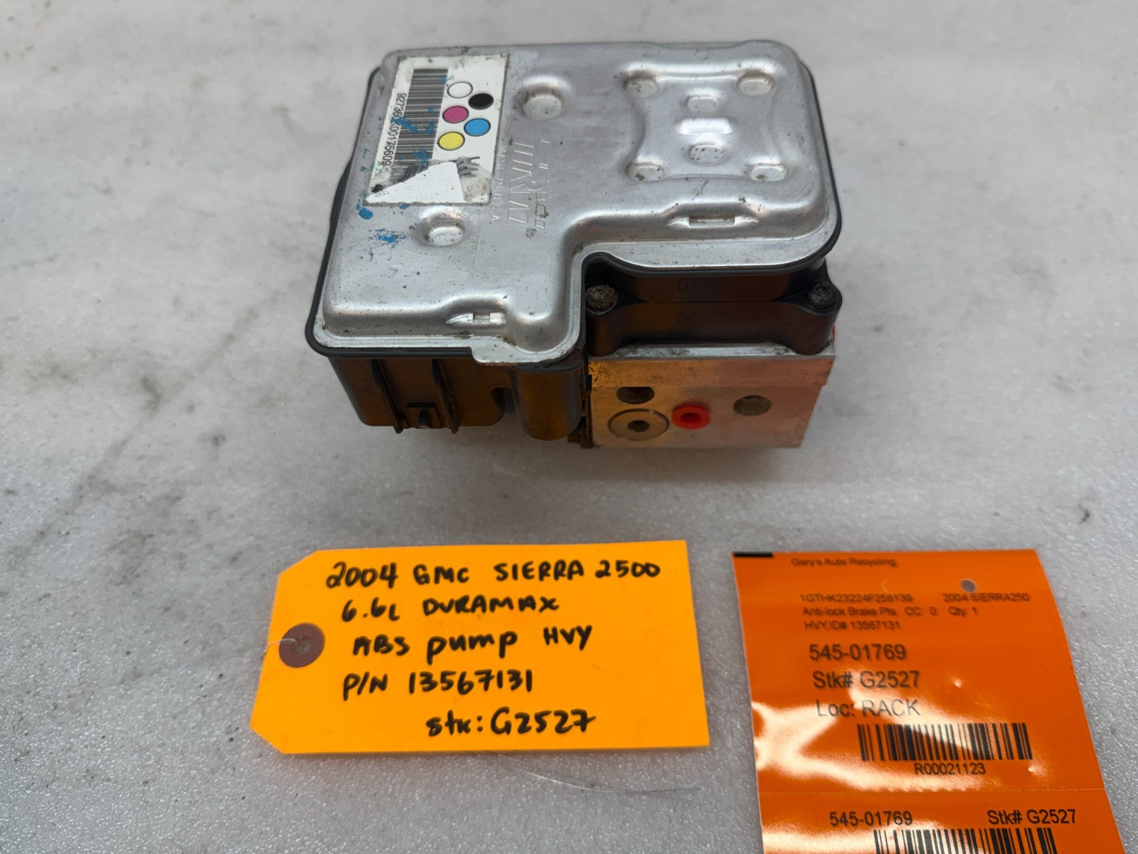 03-07 Chevrolet GMC SILVERADO 2500 6.6 ABS ANTI LOCK BRAKE PUMP MODULE 13567131