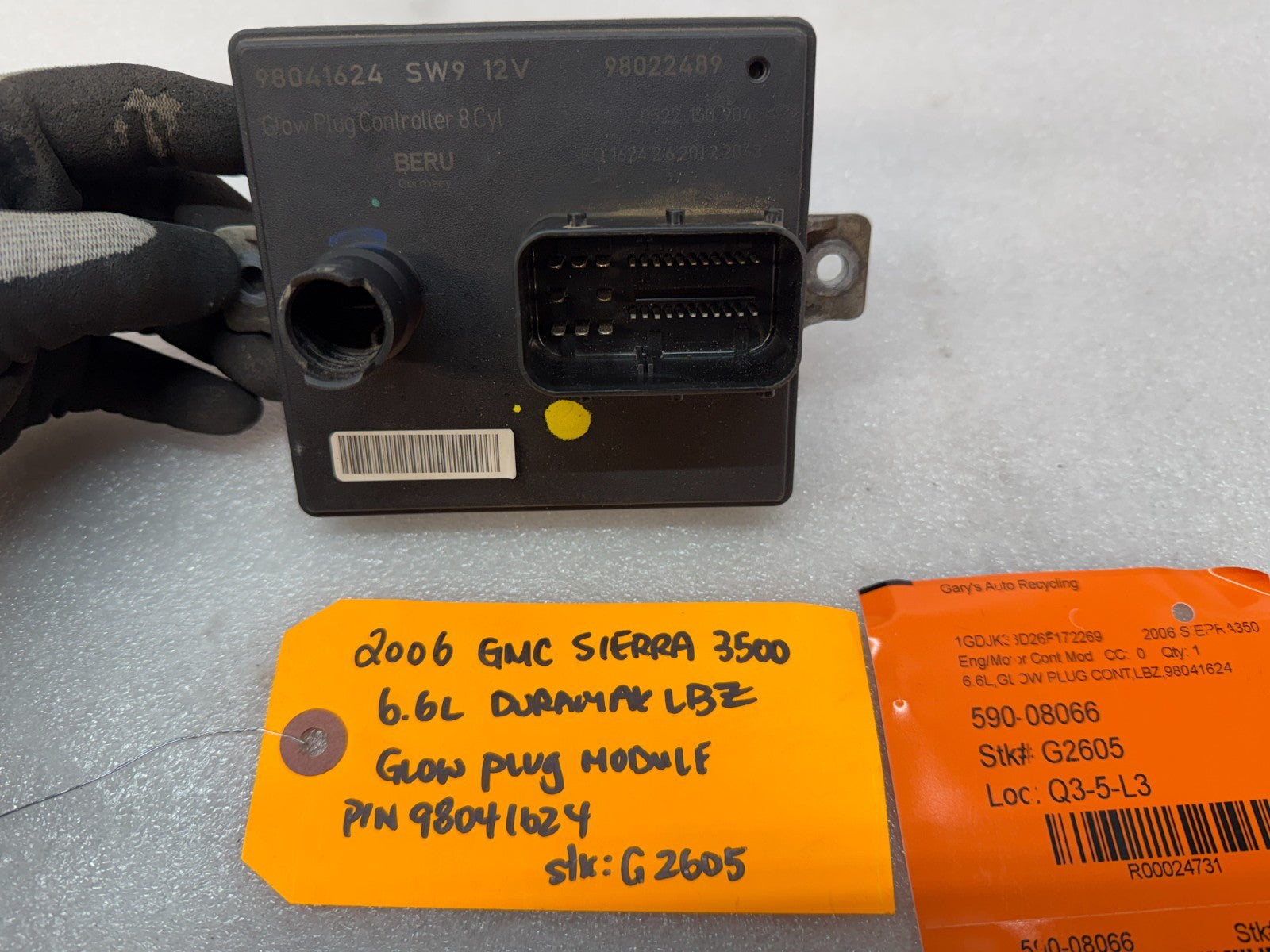 06 07 Chevrolet GMC 2500HD 3500 DURAMAX 6.6 LBZ GPM GLOW PLUG CONTROL MODULE