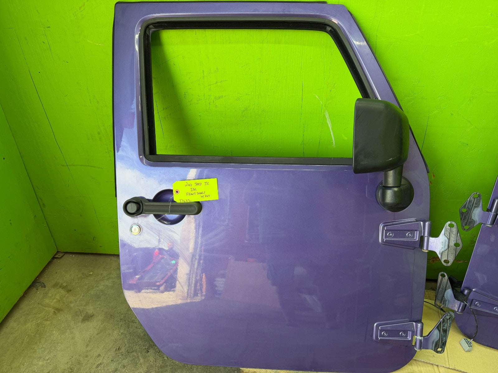 07-18 JEEP WRANGLER JK OEM FULL HARD DOORS PURPLE PHG W/ DOOR PANELS MIRROR KEY