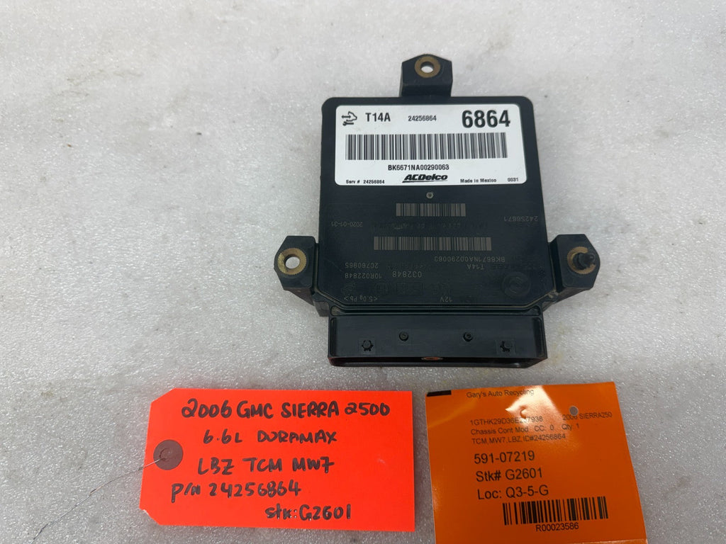 06-09 GMC SIERRA ALLISON T14A TRANSMISSION CONTROL MODULE TCM TCU 24256864 2020