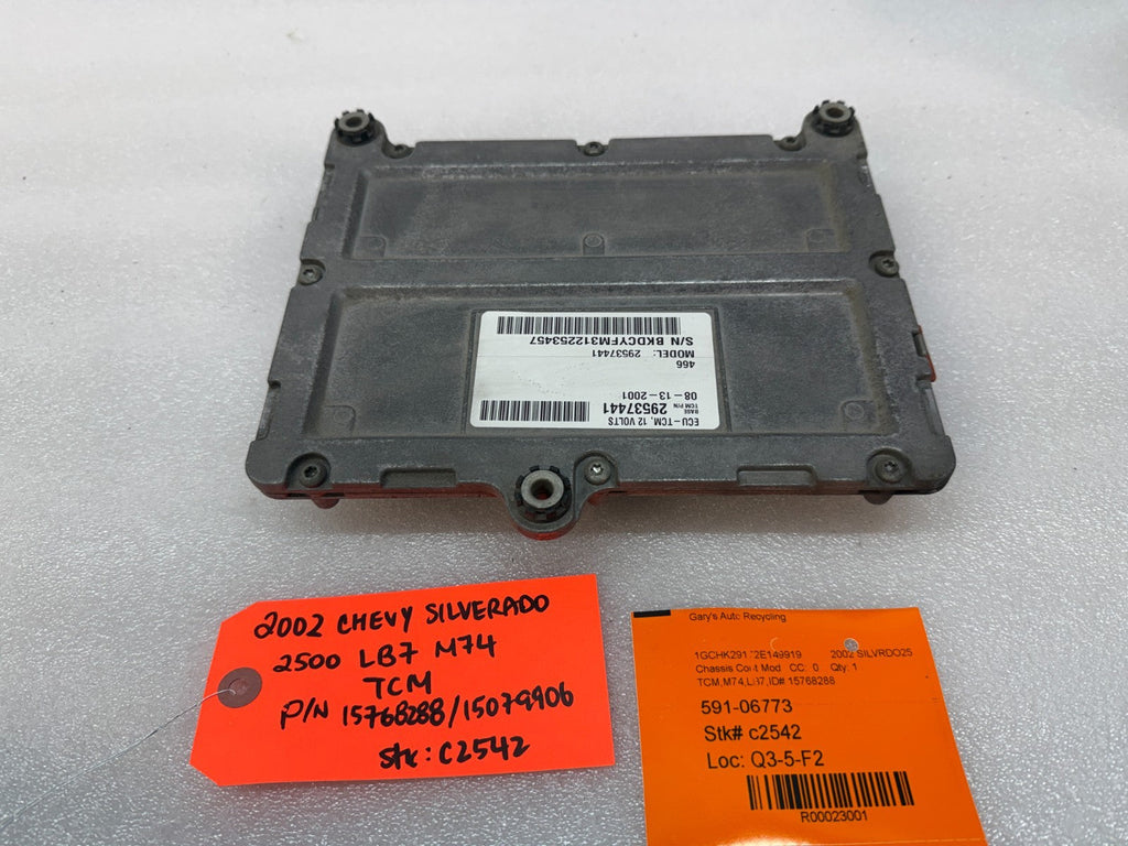02 Chevrolet GMC SILVERADO 6.6 TCM TCU TRANSMISSION COMPUTER ALLISON 15768288
