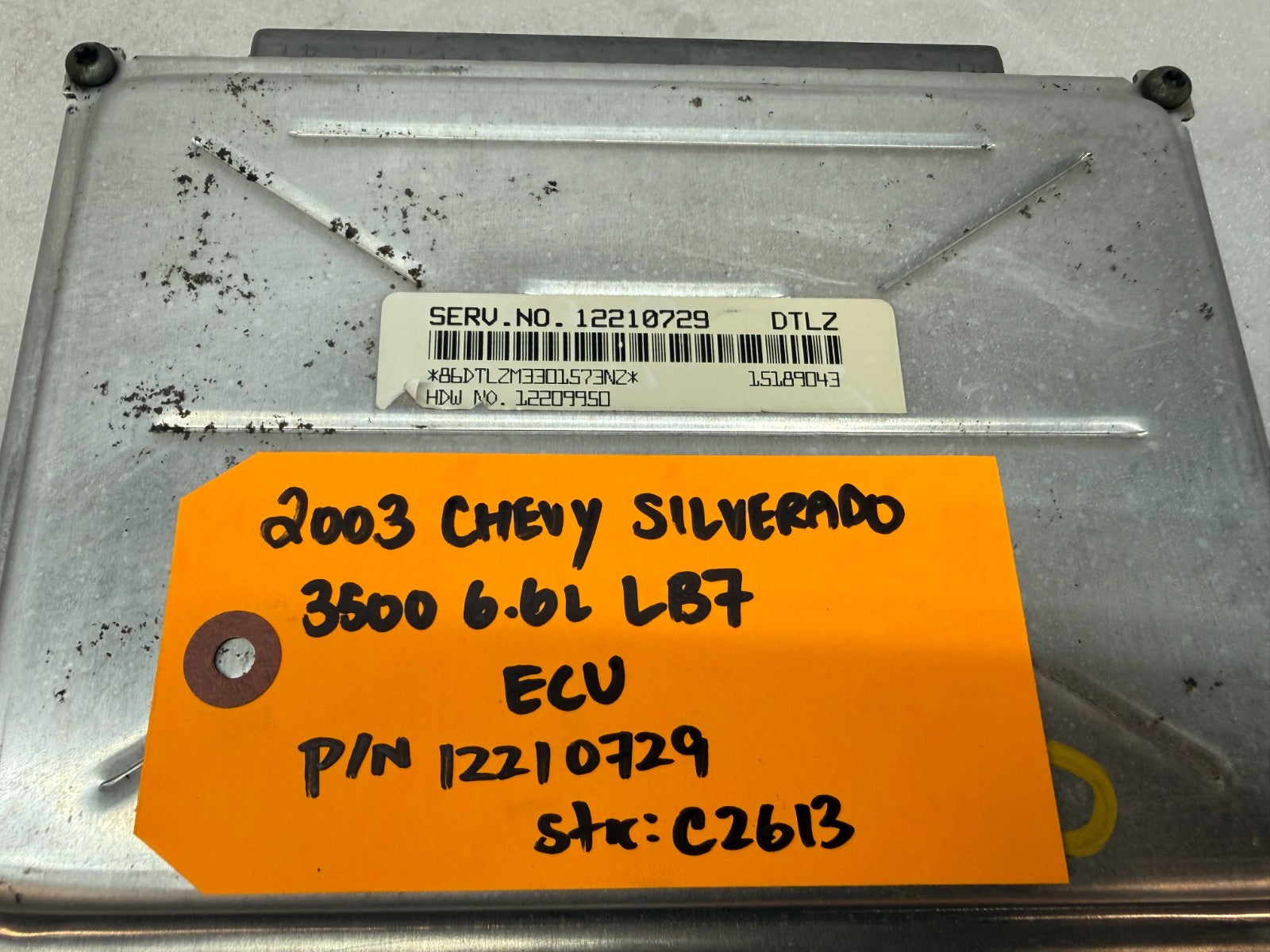 01-04 Chevrolet GMC 2500HD DURAMAX 6.6 LB7 ECM ECU ENGINE COMPUTER 12210729