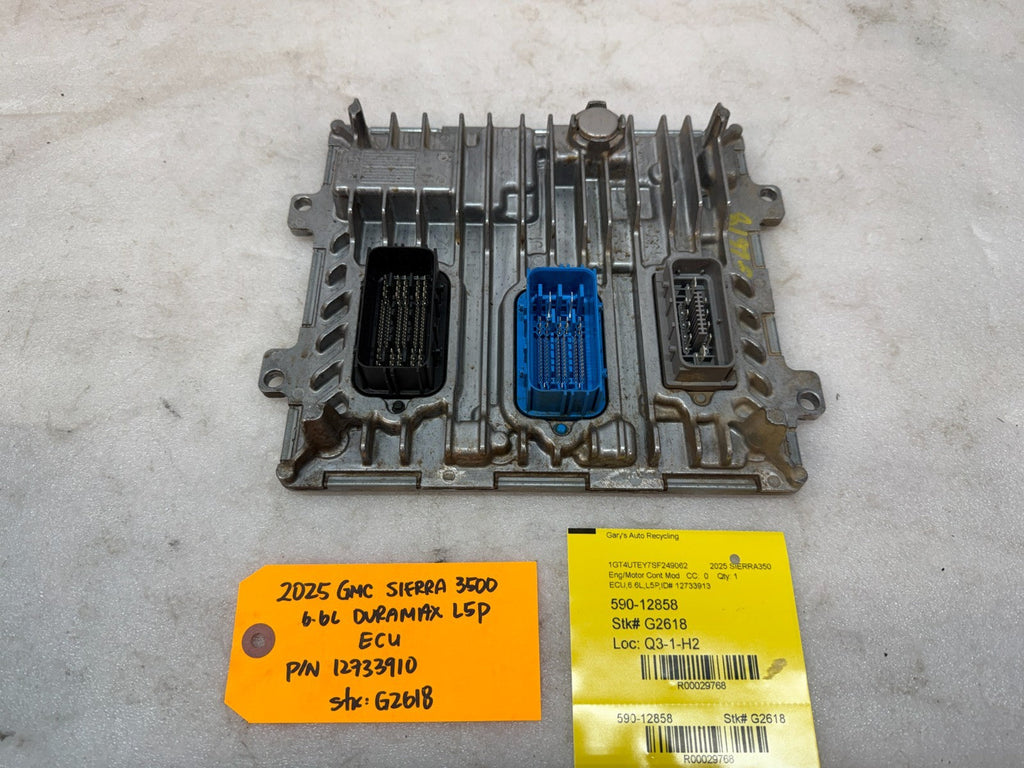 25 GMC 2500 3500 SIERRA 6.6 L5P DURAMAX DIESEL ENGINE COMPUTER ECM ECU 12733910