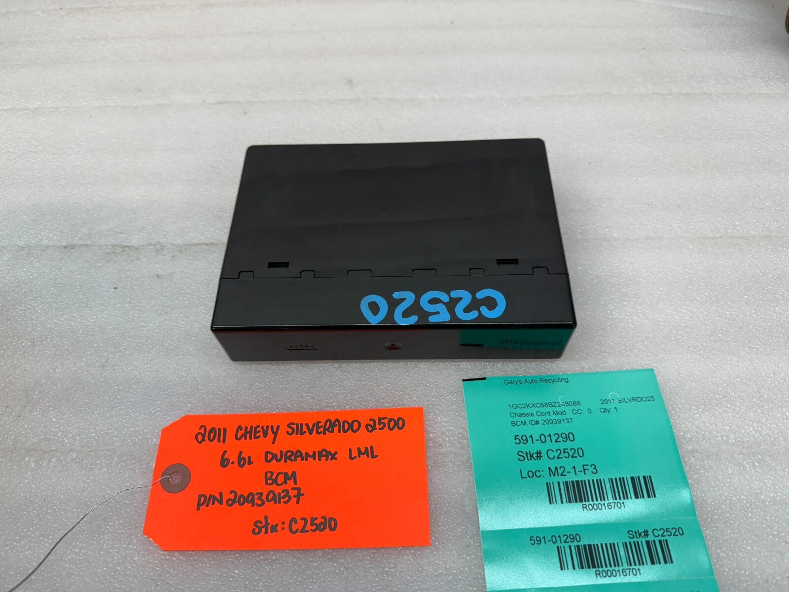 11-14 Chevrolet GMC 2500HD DURAMAX 6.6 LML BCM BODY CONTROL MODULE 20939137