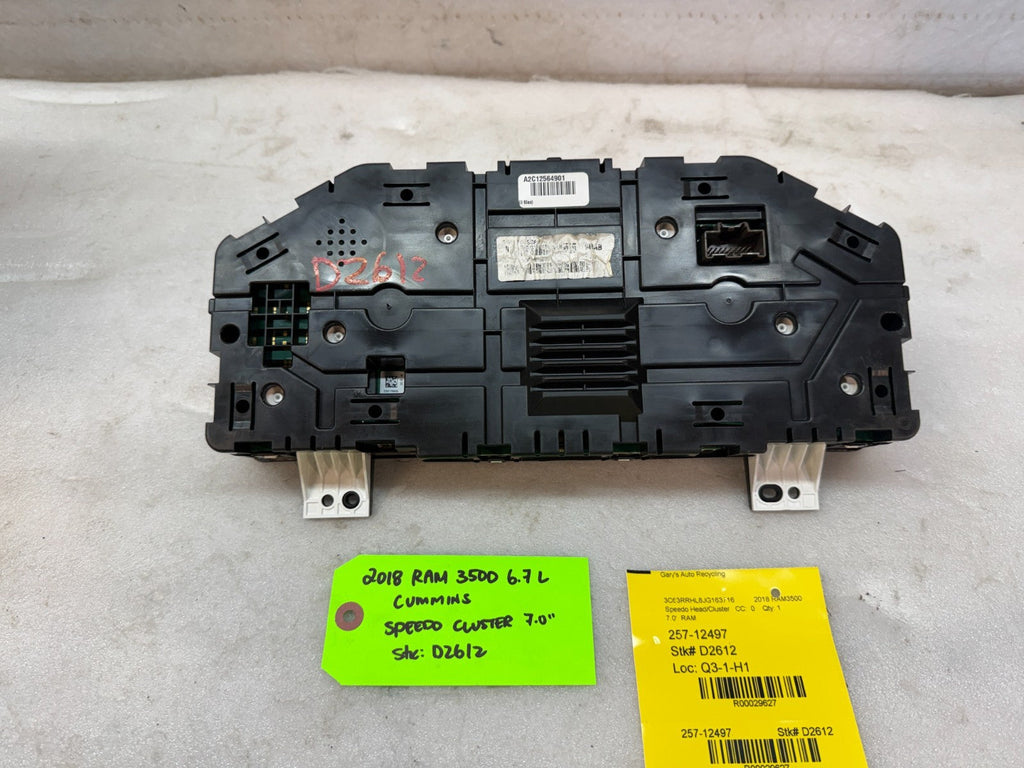 15-18 DODGE RAM 2500 3500 6.7 DIESEL GAUGE CLUSTER SPEEDOMETER 7" EVIC SCREEN