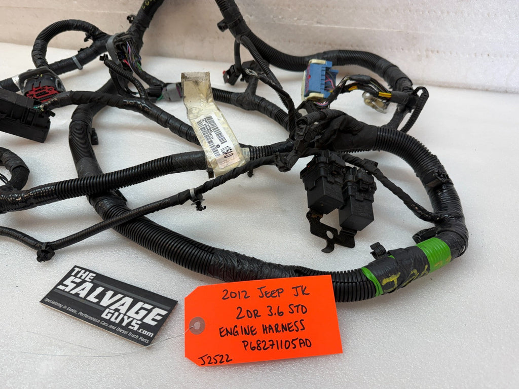12-18 JEEP WRANGLER JK 3.6 ENGINE WIRING HARNESS LOOM ABS TO TIPM P68271105AD