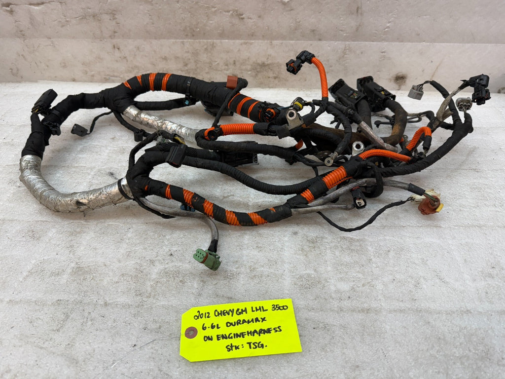 12 GMC SIERRA CHEVROLET SILVERADO 3500HD DURAMAX 6.6 LML ENGINE WIRING HARNESS
