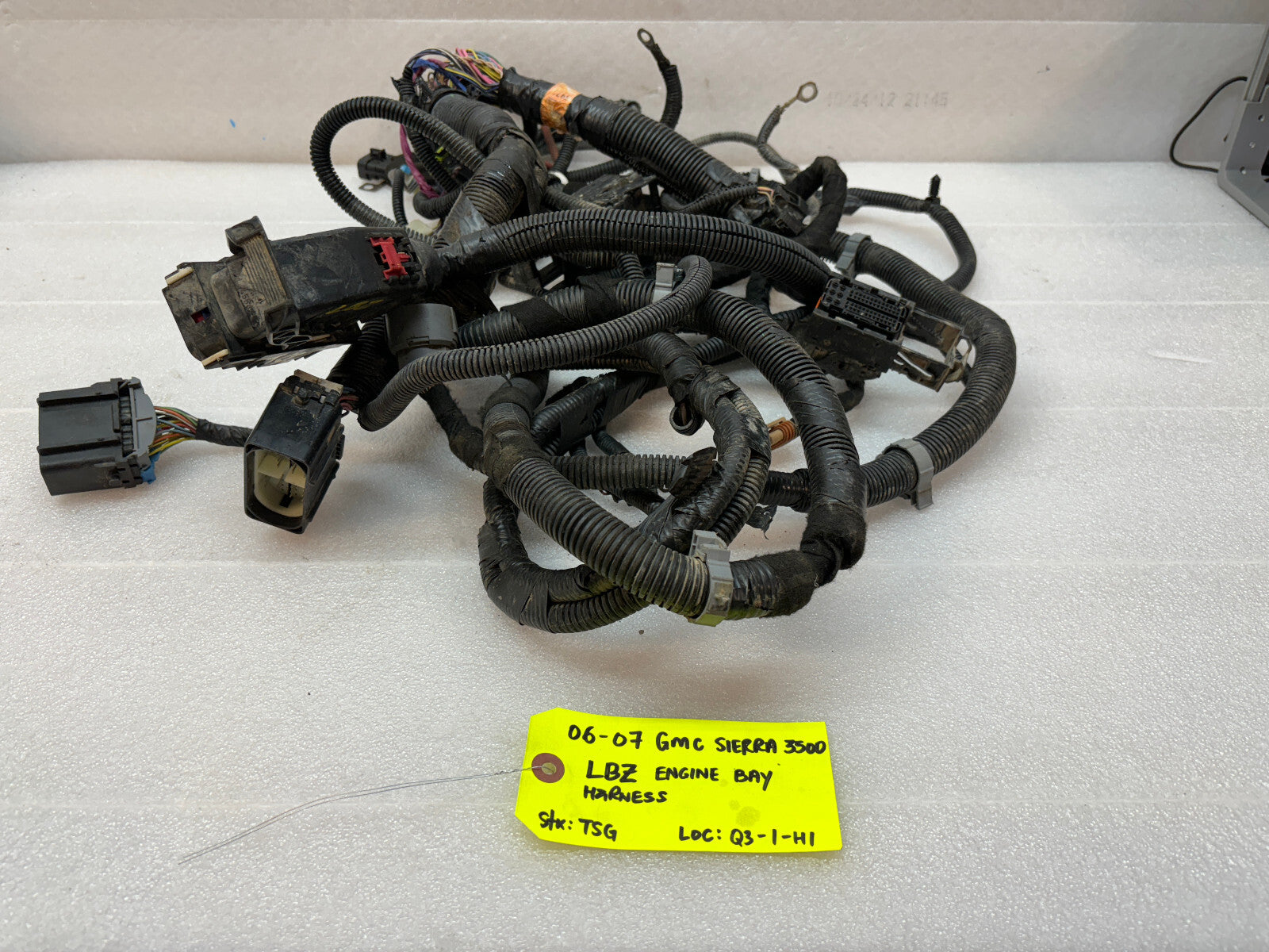 06 07 GMC CHEVROLET 2500HD DURAMAX 6.6 LBZ ENGINE BAY MOTOR PCM WIRING HARNESS