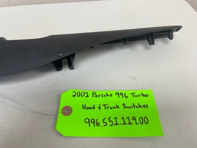 02 PORSCHE 996TT 996 POWER HOOD & TRUNK RELEASE SWITCH AND TRIM 01-05 69K!!