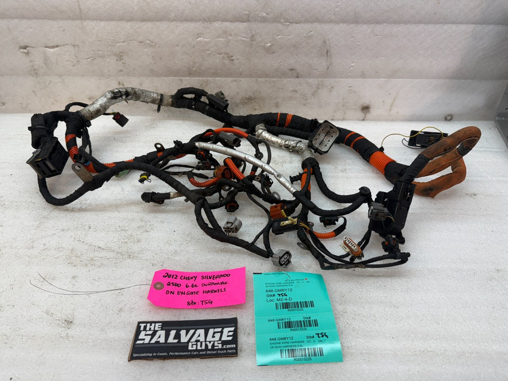 12 GMC SIERRA CHEVROLET SILVERADO 3500HD DURAMAX 6.6 LML ENGINE WIRING HARNESS