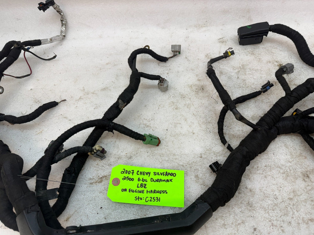 06 07 GMC CHEVROLET 2500HD DURAMAX 6.6 LBZ ENGINE MOTOR WIRING HARNESS LOOM