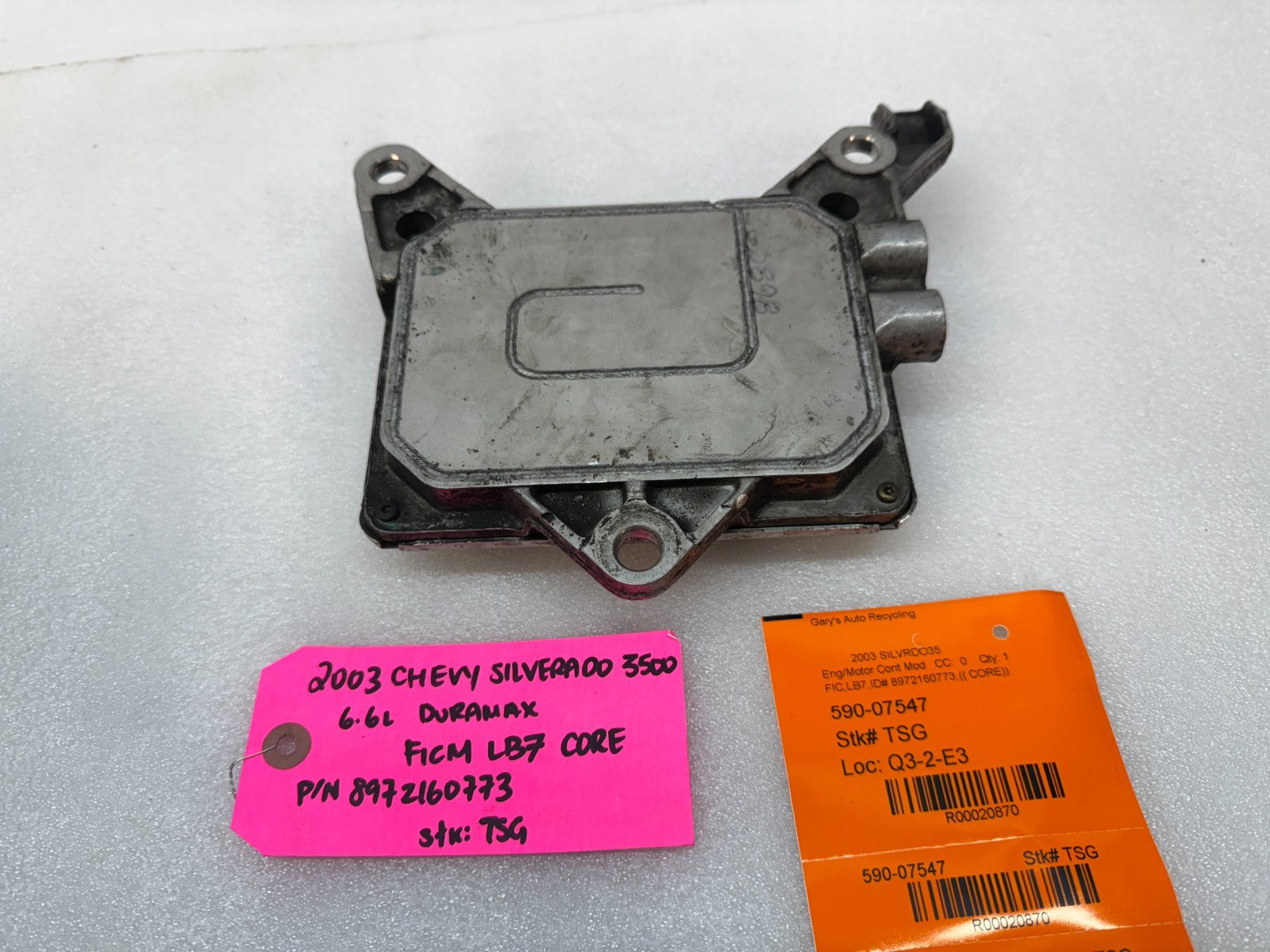 03 Chevrolet GMC LB7 6.6 DURAMAX FICM FUEL INJECTION CONTROL MODULE 8972160773