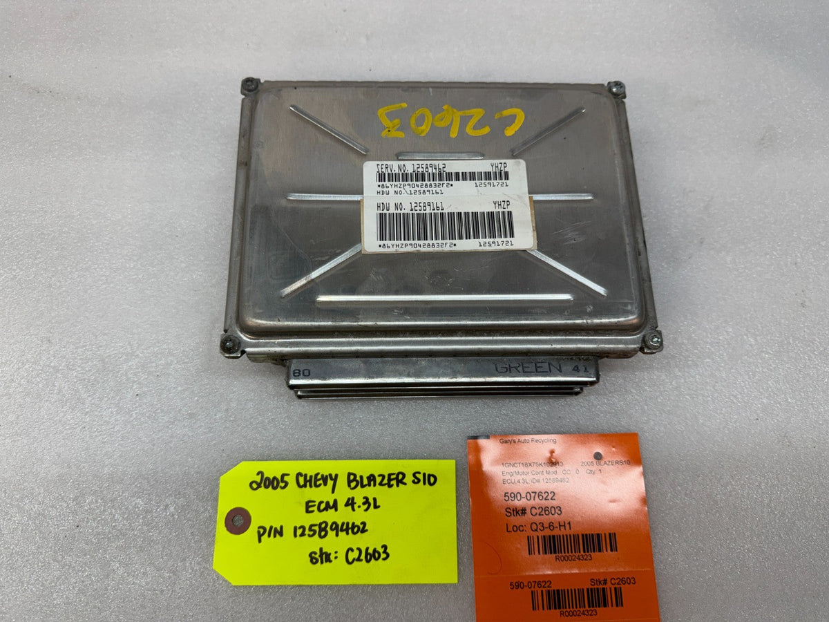 05 CHEVROLET BLAZER ASTRO SAFARI ENGINE COMPUTER ECM ECU 4.3 V6 12589462