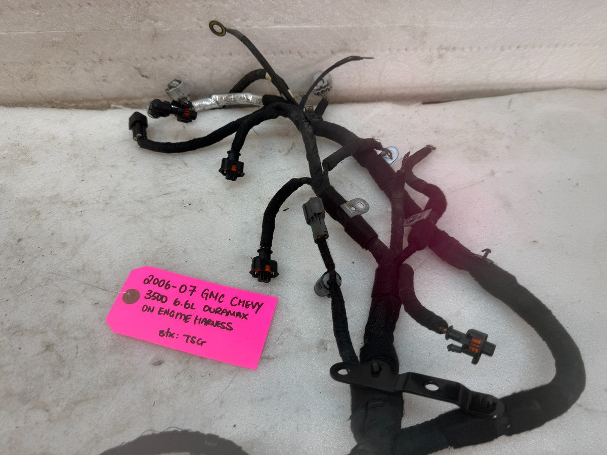 06 07 GMC CHEVROLET 2500HD DURAMAX 6.6 LBZ ENGINE MOTOR WIRING HARNESS LOOM